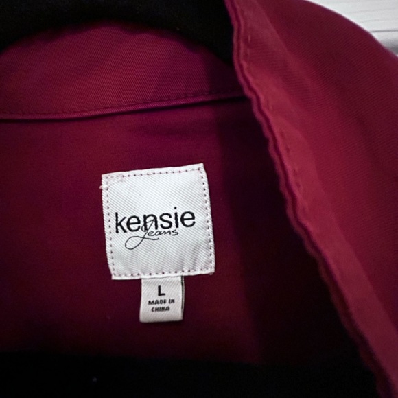 Kensie Women's Dark Red Utility Jacket - Picture 3 of 3